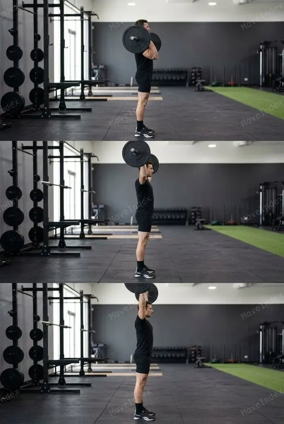 Overhead Press demonstrated in 2 sequential frames